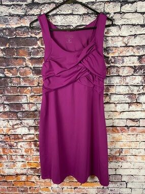 Athleta Tangelo Twist Front Sport Purple Athletic Built in Bra Dress Sz M